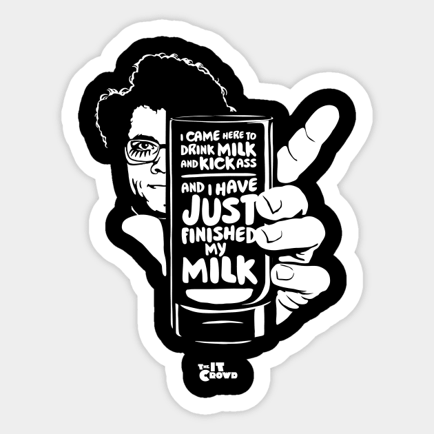 Drink Milk and Kick Ass Sticker by butcherbilly